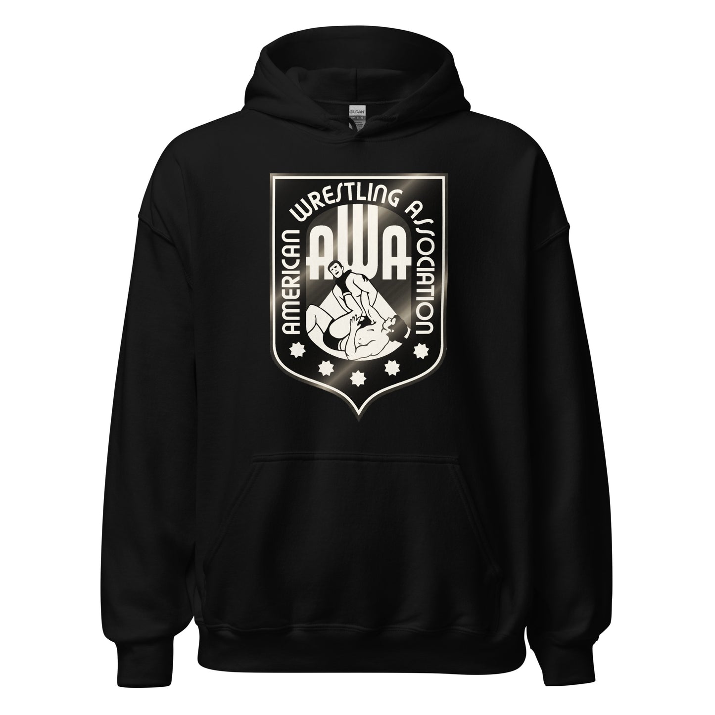 American Wrestling Association B&W Hoodie