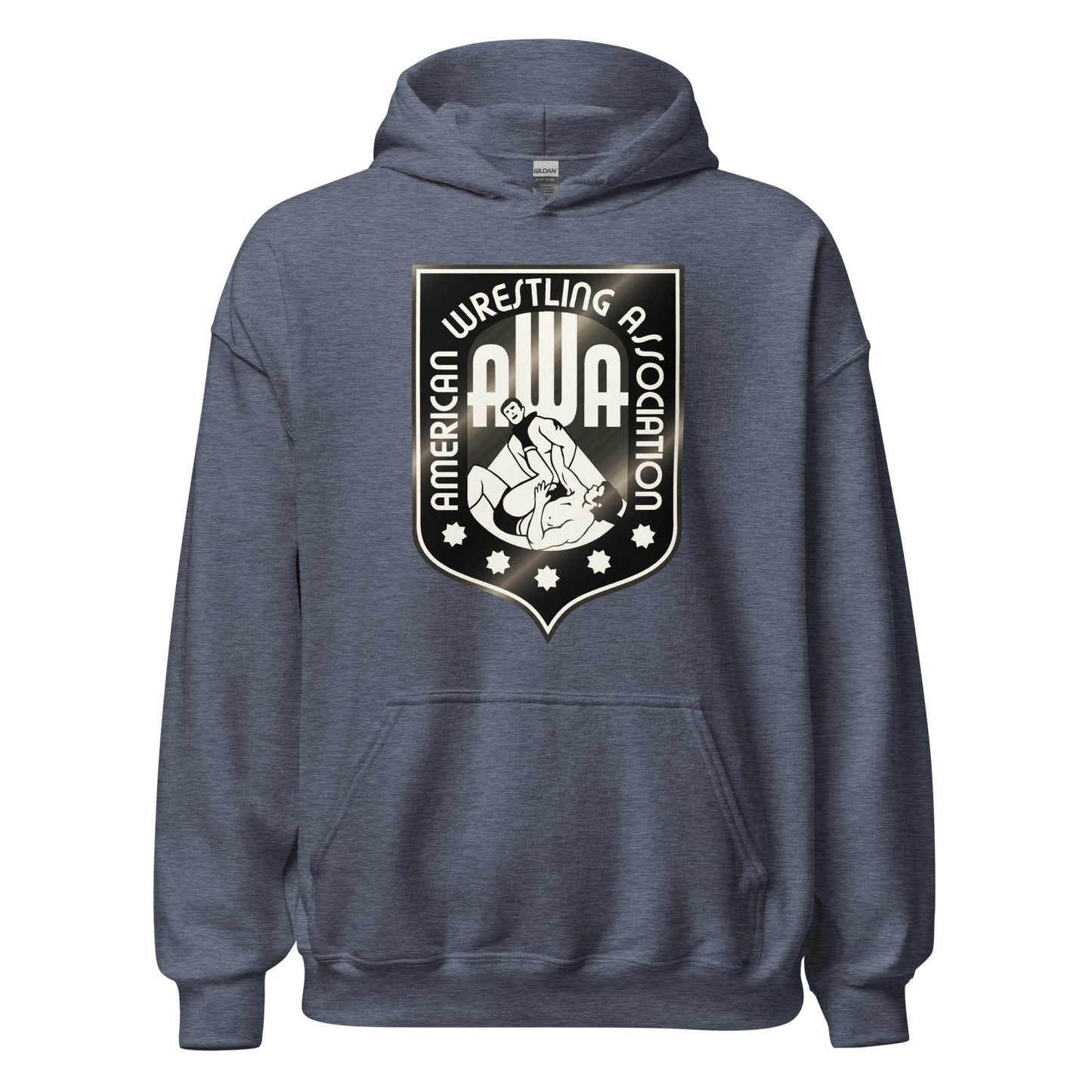 American Wrestling Association B&W Hoodie