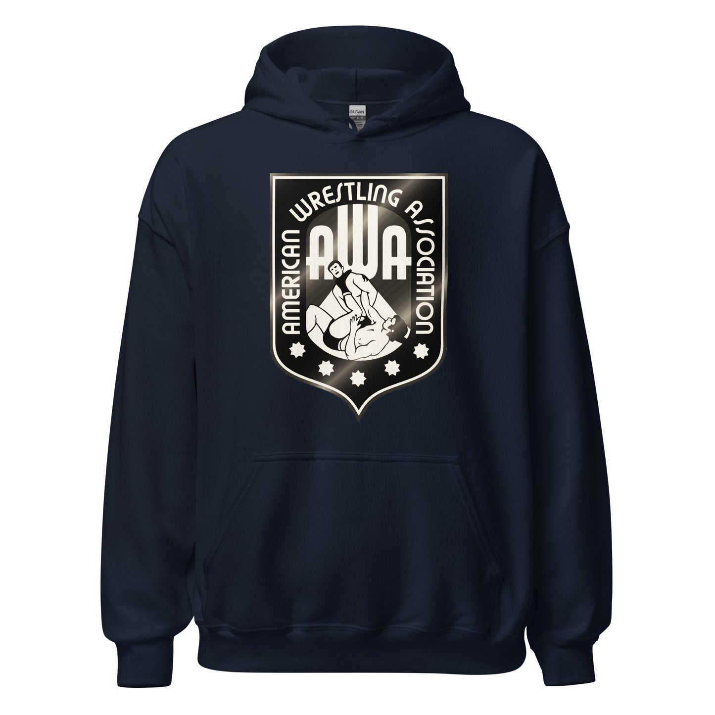 American Wrestling Association B&W Hoodie