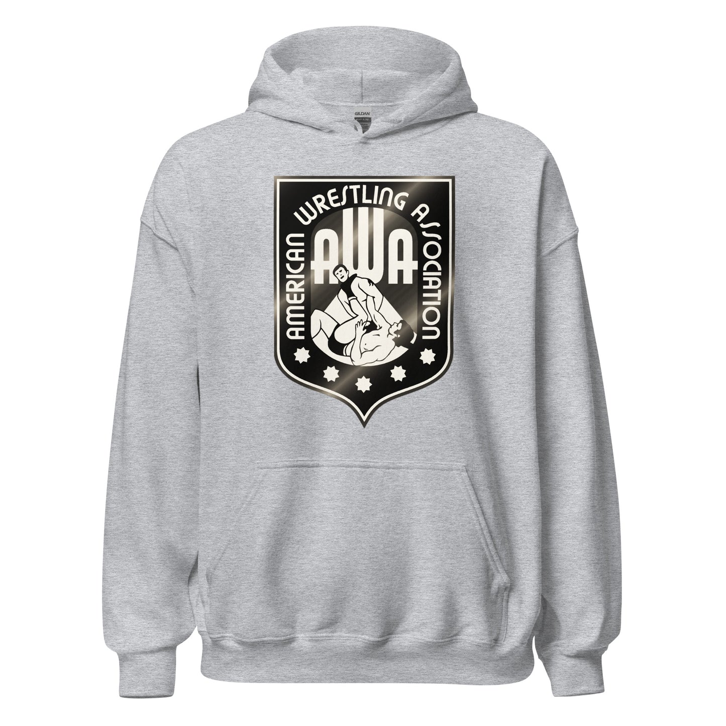 American Wrestling Association B&W Hoodie