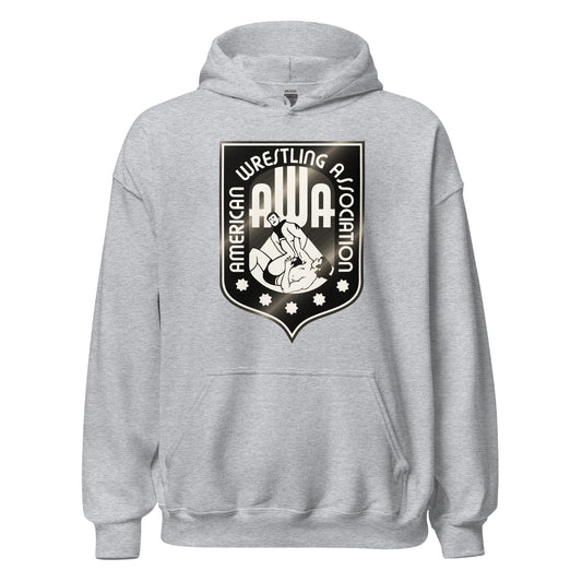 American Wrestling Association B&W Hoodie