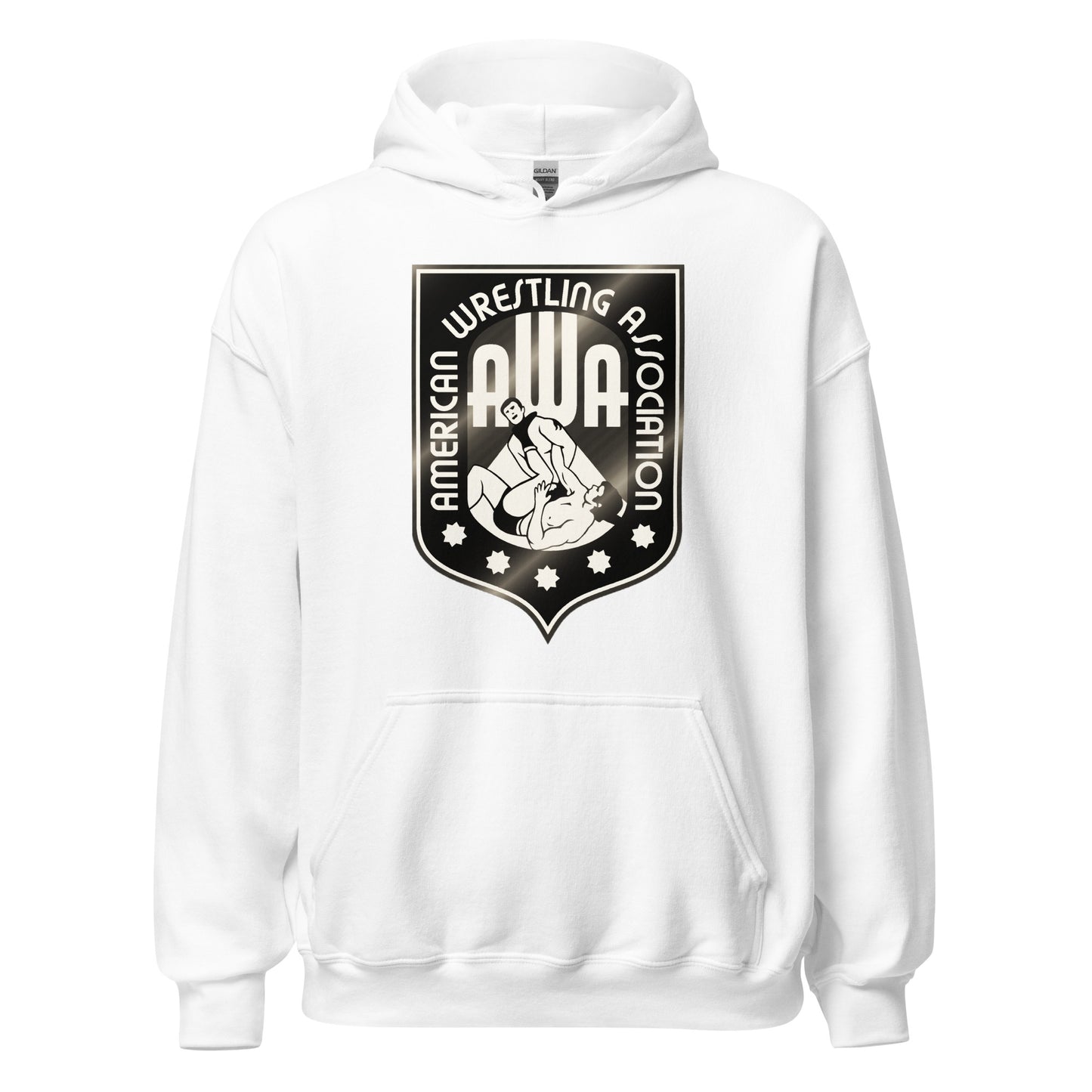 American Wrestling Association B&W Hoodie