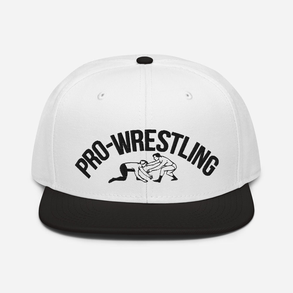 PRO WRESTLING Snapback Hat- Black