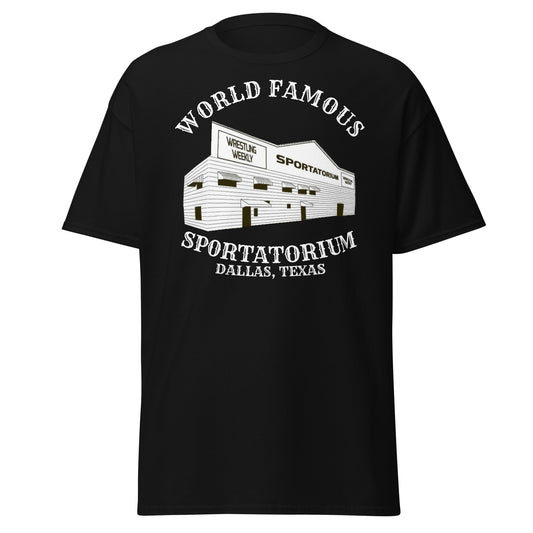 World Famous Sportatorium Tee (white text)