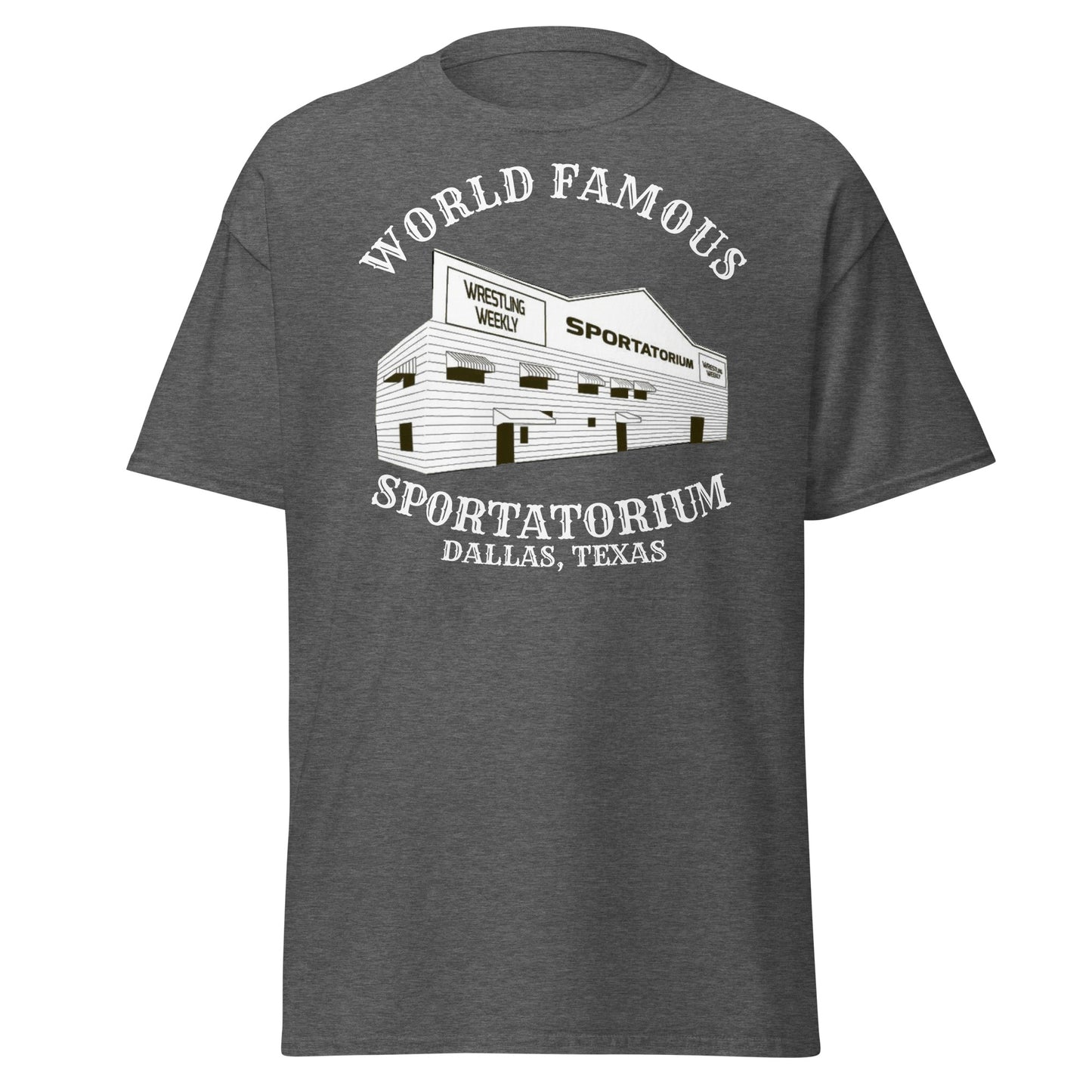 World Famous Sportatorium Tee (white text)